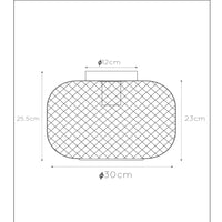 Lucide plafonniere MESH 30cm con casquillo E27 negro - Ø30cm lámpara de techo moderna con aluminio duradero, IP20, certificado CE