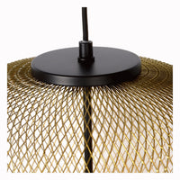 Lámpara colgante LED Lucide MESH Ø35cm con casquillo E27, dorado/bronce mate, accesorio de techo moderno