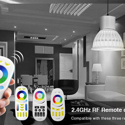 Miboxer Foco LED MR16 4W RGB+CCT, RF 2.4 GHz, lámpara regulable de sustitución para tu sistema de iluminación inteligente
