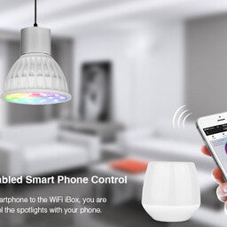 Miboxer Foco LED MR16 4W RGB+CCT, RF 2.4 GHz, lámpara regulable de sustitución para tu sistema de iluminación inteligente