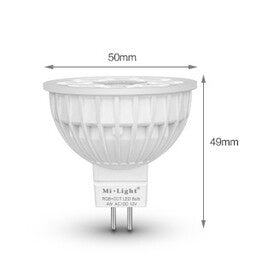 Miboxer Foco LED MR16 4W RGB+CCT, RF 2.4 GHz, lámpara regulable de sustitución para tu sistema de iluminación inteligente