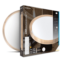 Modee LED Ceiling Lamp 2x48W 3CCT 2700K-6500K 9120 lumens IP20 Ø510x75mm Brown with remote control
