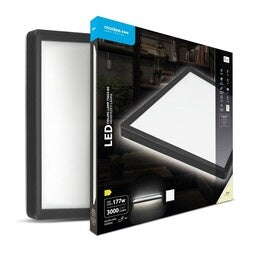 Lámpara de techo LED Modee Cuadrada Negra 22W 3000 lúmenes 4000K 420x420x28mm