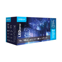 Modee LED Christmas String Light 100 LEDs 10m Copper Wire Cold White 10000K IP44 with Adapter