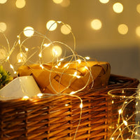 Modee LED Christmas String Light 100 LEDs 5m Copper Wire Warm White 3000K Battery Operated IP20 Indoor