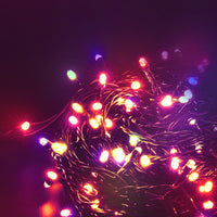 Modee Guirnalda de luces LED de Navidad 200 LEDs multicolor 20m con enchufe adaptador IP44 cable verde 8 modos