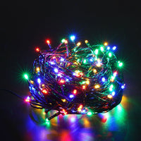 Modee Guirnalda de luces LED de Navidad 200 LEDs multicolor 20m con enchufe adaptador IP44 cable verde 8 modos