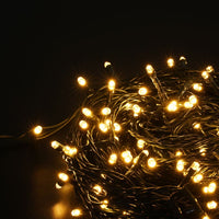 Modee LED Christmas String Light 200LED 20m Warm White with Adapter IP44 Green Wire