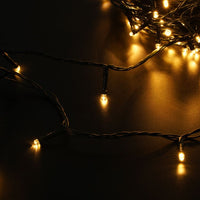 Modee LED Christmas String Light 200LED 20m Warm White with Adapter IP44 Green Wire