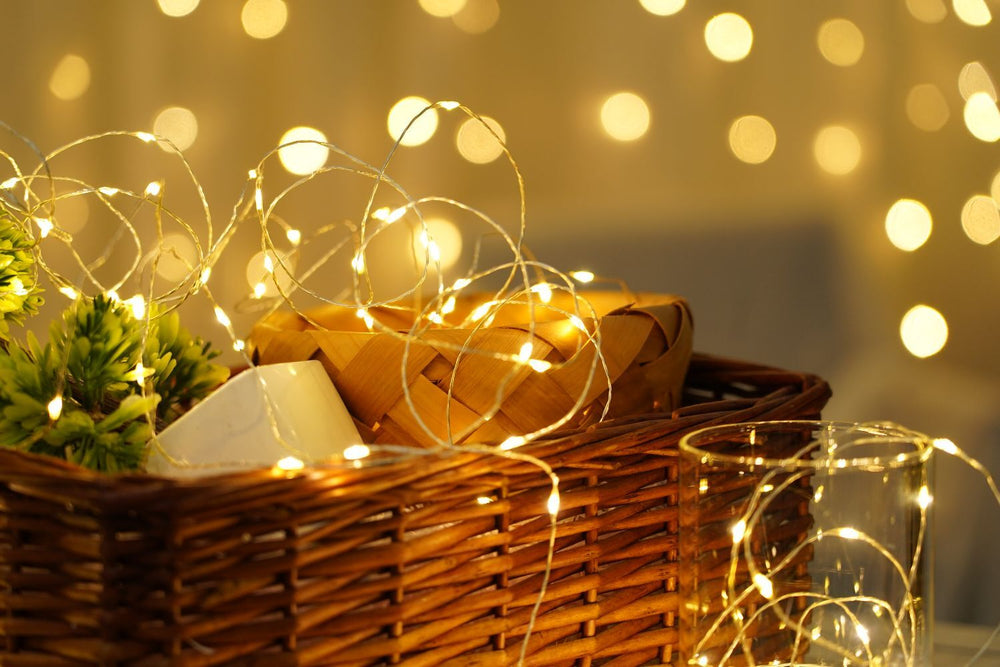 Modee cadena de luces LED de Navidad 5m 50LED 3000K blanco cálido cable de cobre a pilas IP20 para uso en interiores