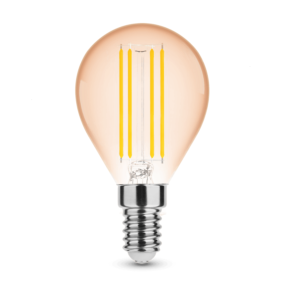 Modee LED Filament Amber Mini Globe G45 E14 4W 1800K 360 lumens 320° Beam 220-240V Non Dimmable