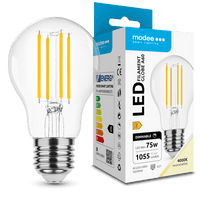Bombilla Filamento LED Modee A60 8W E27 4000K 1055 lúmenes 360° Regulable Vidrio IP20