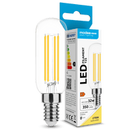 Modee Bombilla LED Filamento T25 3.5W E14 2700K 350 lúmenes 360° Varilla de Vidrio No Regulable