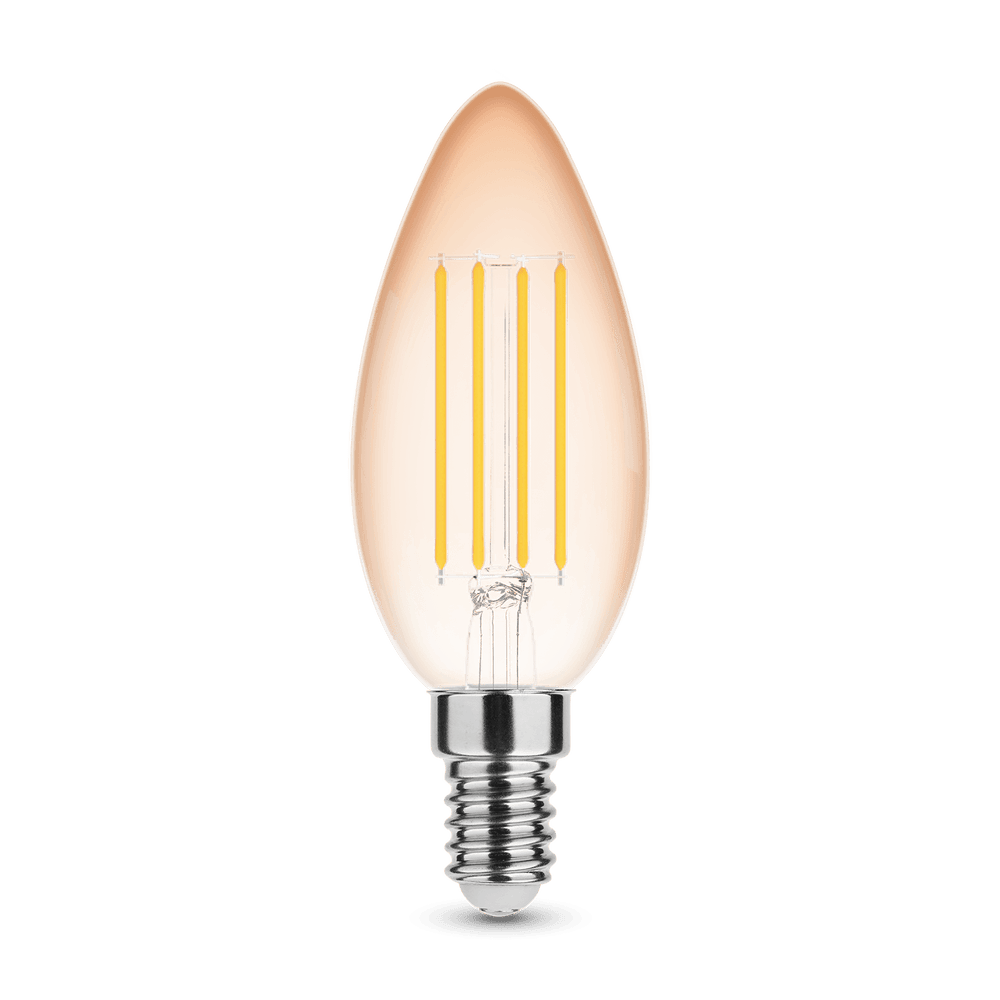 Bombilla LED Filamento Vela Modee C35 4W E14 Ámbar 1800K 360 lúmenes 320° Luz Cálida