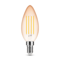 Bombilla LED Filamento Vela Modee C35 4W E14 Ámbar 1800K 360 lúmenes 320° Luz Cálida