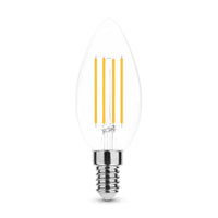 Modee Vela de Filamento LED C35 7W E14 2700K regulable bombilla de vidrio 360° 806 lúmenes CRI 80 IP20