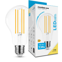 Modee LED Filamento Globo A70 15W E27 2700K 2000 lúmenes 360° regulable bombilla de vidrio IP20