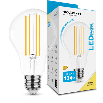 Modee LED Filament Globe A70 15W E27 2700K 2000 lumens 360° dimmable glass bulb IP20