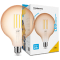 Modee LED Filamento Globo G125 4W E27 Ámbar 1800K 300 lúmenes 320° Regulable IP20