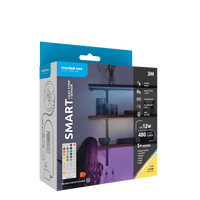 Modee Tira LED Inteligente 12W 3M IP20 con Control Remoto, Sensor, RGB + 2700K 480 lúmenes para iluminación flexible