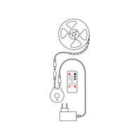 Modee Tira LED Inteligente 12W IP20 2700K 800 lúmenes 3M con control remoto y sensor de movimiento