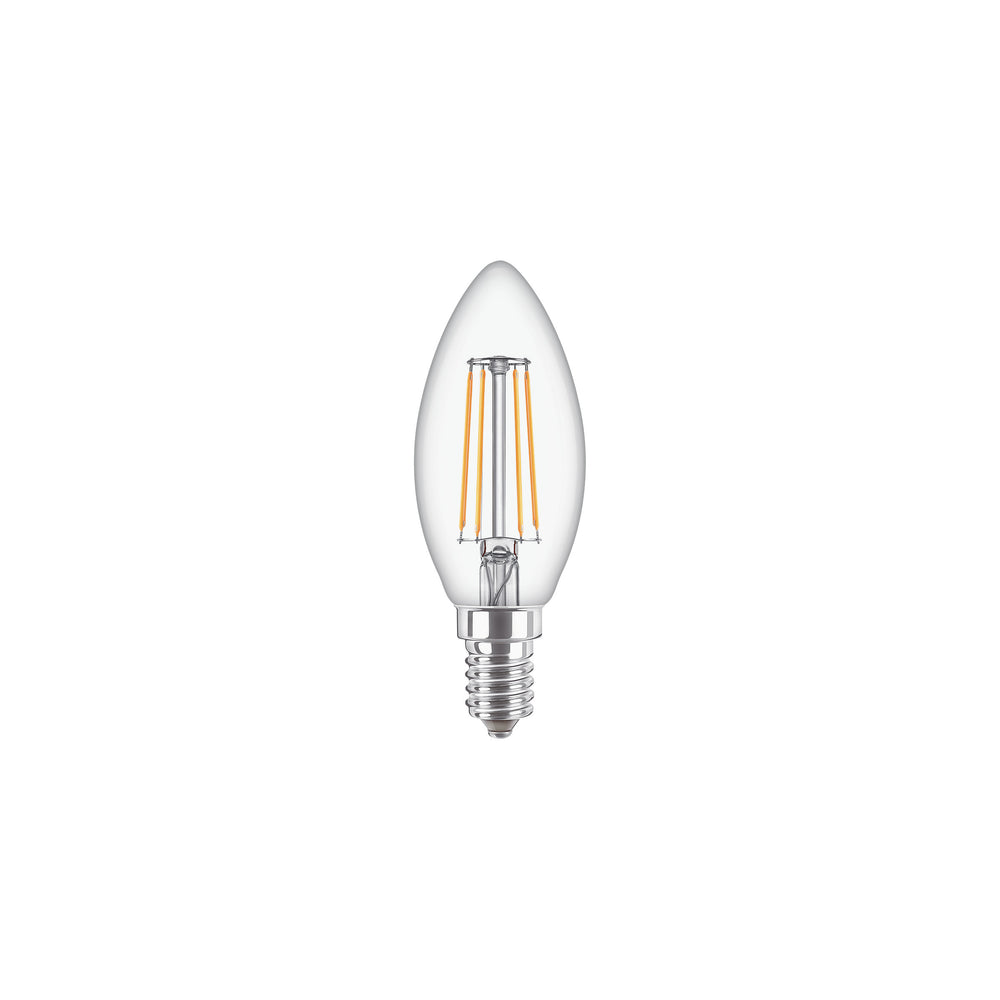 Philips CorePro Vela LED E14 4.3W 2700K Transparente B35 470 lúmenes no regulable luz blanca cálida