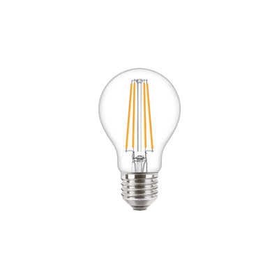 Bombilla Philips CorePro LED 7W equivale a 60W E27 A60 2700K Blanco Cálido Transparente 806 lúmenes no regulable