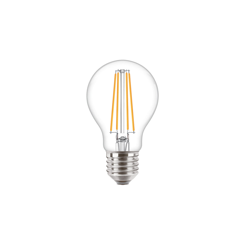 Bombilla Philips CorePro LED 7W equivale a 60W E27 A60 2700K Blanco Cálido Transparente 806 lúmenes no regulable