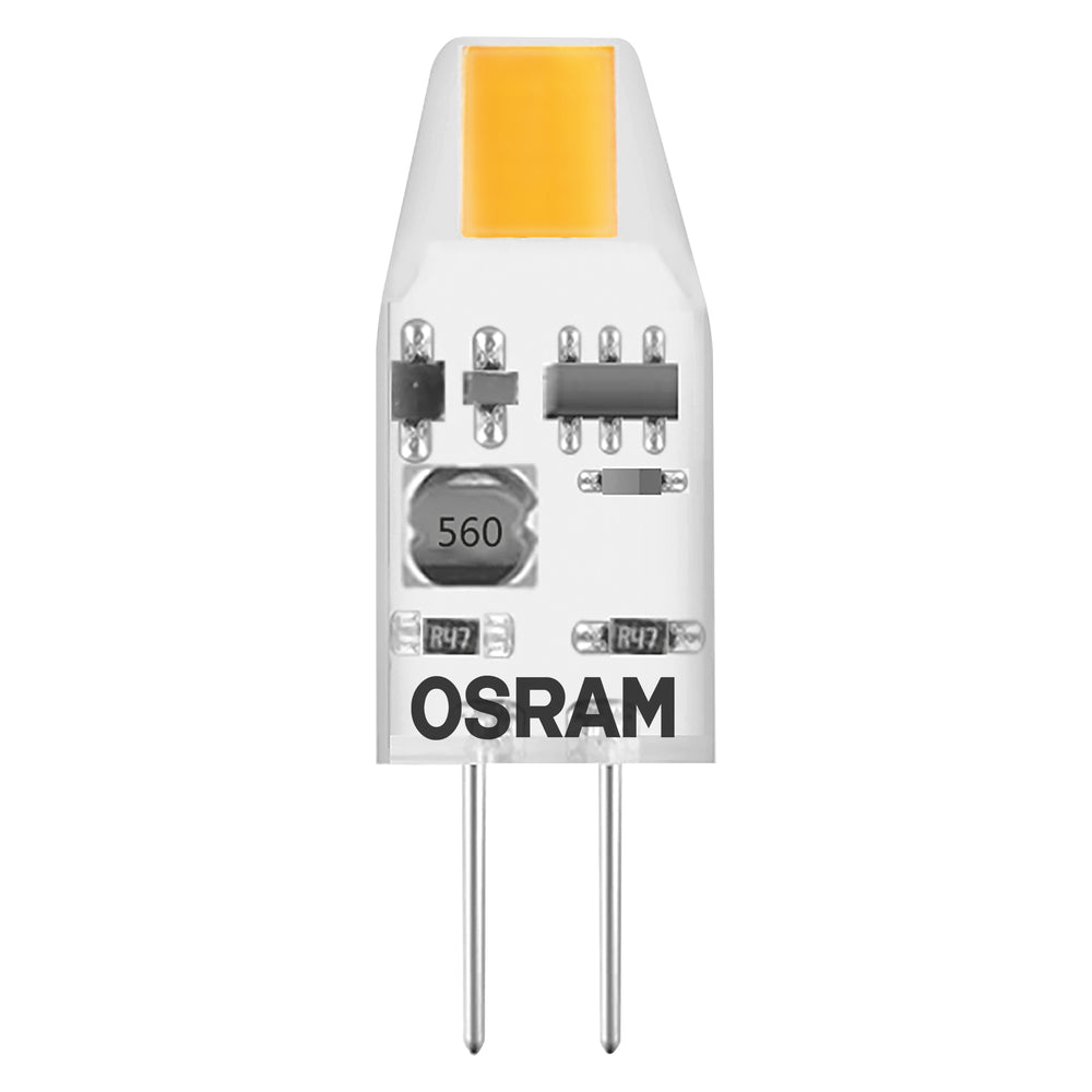Lámpara OSRAM LED G4 Pin Micro 12V 1W 2700K Transparente Blanco Cálido 100 lúmenes 300° No Regulable IP20