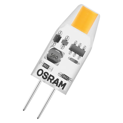 Lámpara OSRAM LED G4 Pin Micro 12V 1W 2700K Transparente Blanco Cálido 100 lúmenes 300° No Regulable IP20