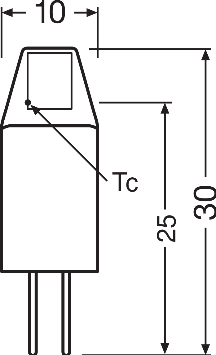 Lámpara OSRAM LED G4 Pin Micro 12V 1W 2700K Transparente Blanco Cálido 100 lúmenes 300° No Regulable IP20