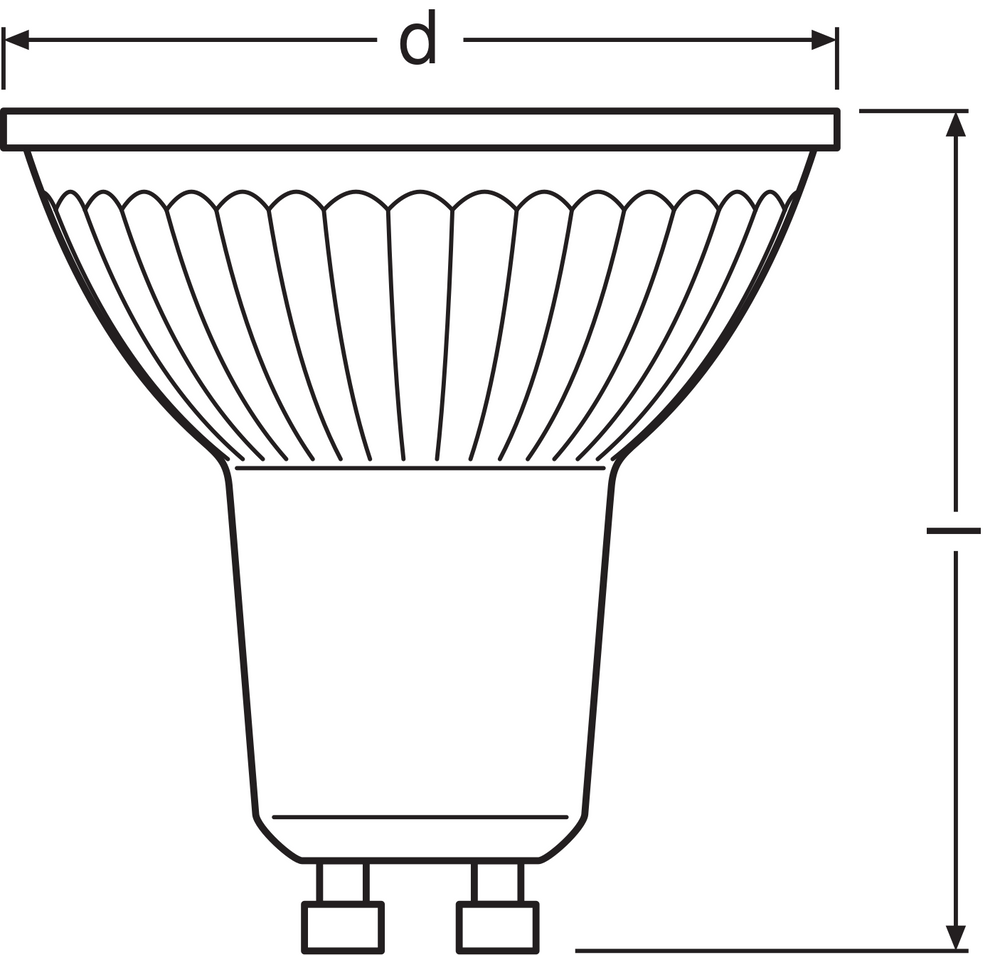Reflector Spot LED Performance GU10 PAR16 4.5W 350 lúmenes 2700K 36D regulable reemplaza 50W