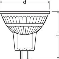 Performance LED Spot Reflector GU5.3 MR16 2.6W 4000K 210 lumens 36D Cool White, replaces 20W halogen