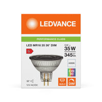 Reflector Spot LED Performance GU5.3 MR16 5W 345 lúmenes 36D 4000K Blanco Frío regulable reemplaza 35W