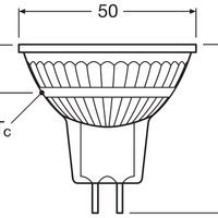 Reflector Spot LED Performance GU5.3 MR16 5W 345 lúmenes 36D 4000K Blanco Frío regulable reemplaza 35W