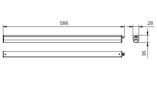 Philips BN021C regleta LED 10W 4000K 1050 lúmenes 220-240V IP20 Blanco 586mm