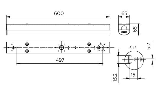 Philips CoreLine Batten BN126C LED 17W 2000 lúmenes 3000K 220-240V 600mm Blanco IP20 IK04