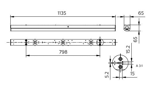 Philips CoreLine Batten BN126C LED 18W 2300 lúmenes 3000K 220-240V 120° Blanco IP20 L1200