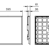 Philips CoreLine Panel LED 595x595mm 28.5W 4000K 3600 lúmenes UGR22 IP20 Blanco