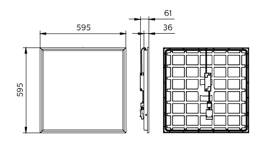 Philips CoreLine LED Panel 595x595mm 28.5W 4000K 3600 lumens UGR22 IP20 White
