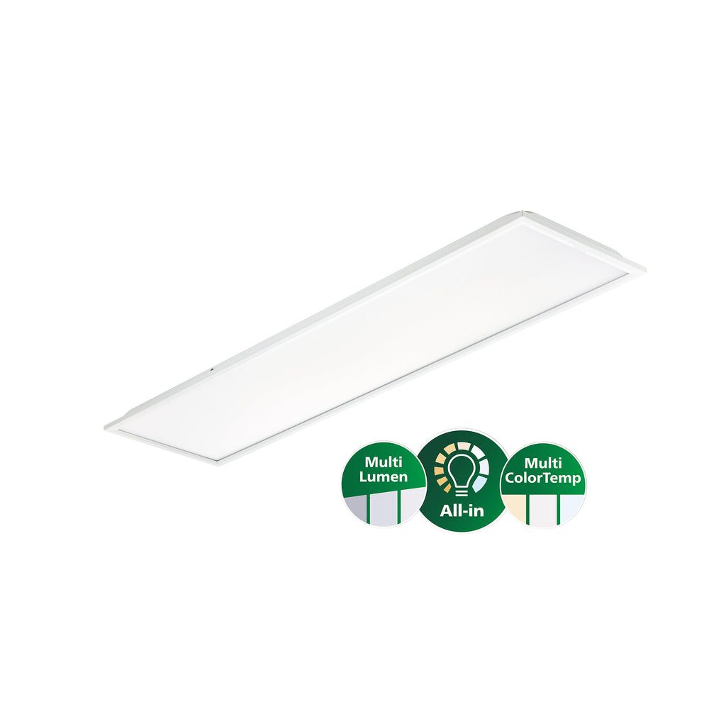 Philips CoreLine Panel LED 22-31W 3000K-4000K regulable DALI 1195x295mm Blanco IP20/IP44 UGR19 >80CRI
