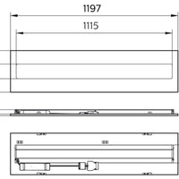 Panel LED empotrado Philips CoreLine RC136B, 22W-31W regulable DALI, 3100-4300 lúmenes, 4000K, 1197x297 Blanco