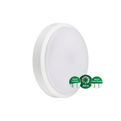 Lámpara LED Philips CoreLine de pared, 12W/20W, 2700K/3000K/4000K, 1200-2000 lúmenes, IP65 IK10 Blanco