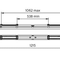 Philips CoreLine WT120C G2 luz LED estanca, 30.5W 4000K 4000 lúmenes, regulable DALI, IP65 IK08, 1215mm Gris