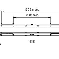 Philips CoreLine WT120C G2 luz LED impermeable, 60W, 8000 lúmenes, 4000K, IP65 IK08, 1515mm Gris