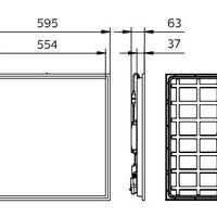 Panel LED Philips 595x595mm 22W-31W 3000K-4000K 2900-4300 lúmenes regulable DALI UGR19 IP20/44 Blanco