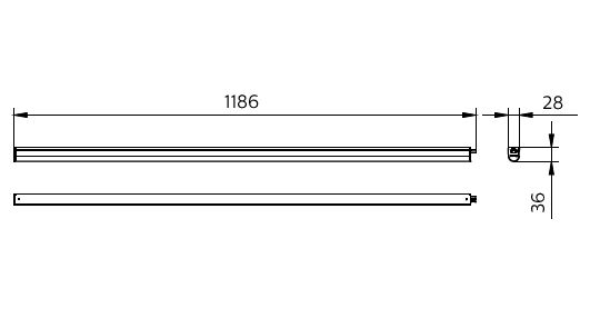 Philips Ledinaire Batten BN021C LED 20W 3000K 1900 lúmenes 1186mm Blanco IP20 no regulable