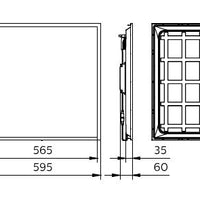 Philips Ledinaire RC065B G5 LED panel 28W 3000K 4000K 3400 lumens White 595x595mm UGR19 IP20