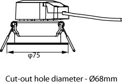 Spot LED empotrado Philips Ledinaire 6W 2700K 500 lúmenes 36° regulable Blanco IP20