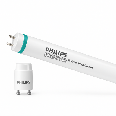 Philips MAS LEDtube VLE T8 1500mm 23W 3000K G13 3400 lúmenes Vidrio Opal 190° Haz CE RoHS